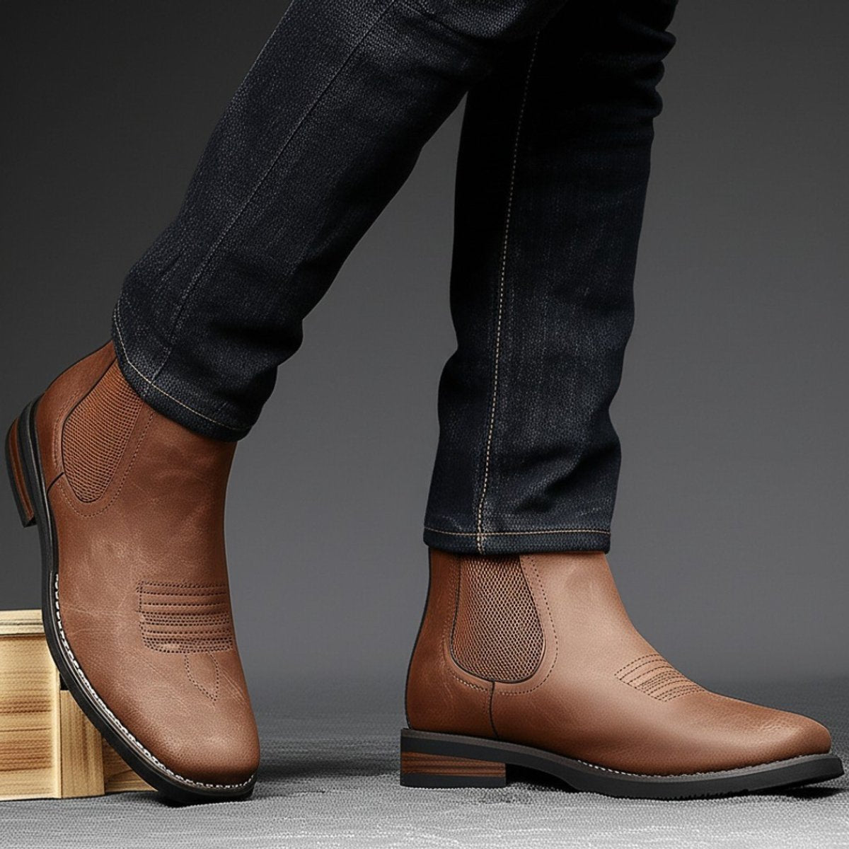Men's Classic Laceless Chelsea Boots - Elastic Side Panels