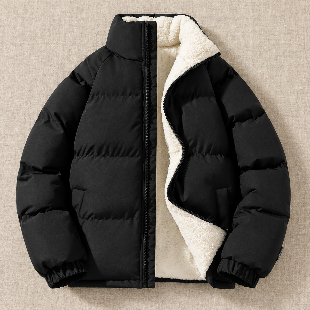 Chaqueta Acolchada Hombre con Forro Polar