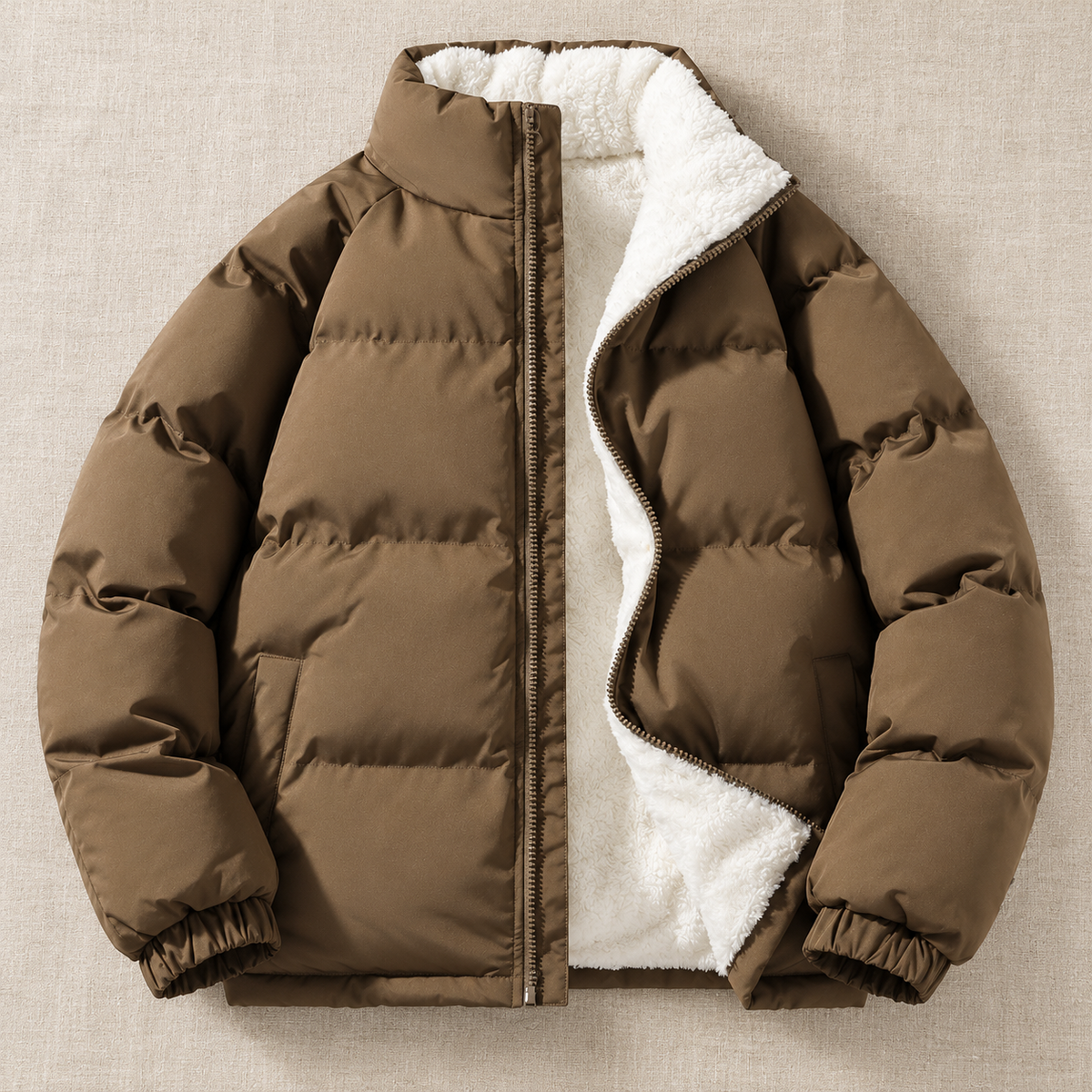 Chaqueta Acolchada Hombre con Forro Polar