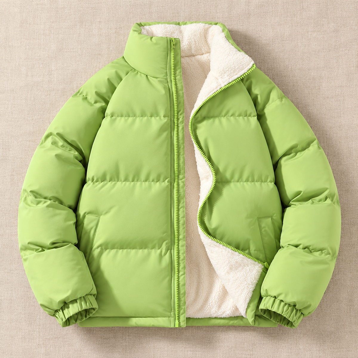 Chaqueta Acolchada Hombre con Forro Polar