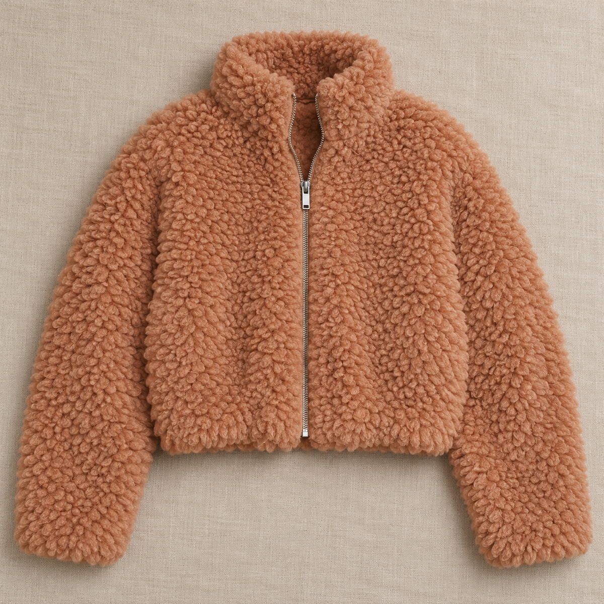 Chaqueta Mujer de Borreguito con Cremallera
