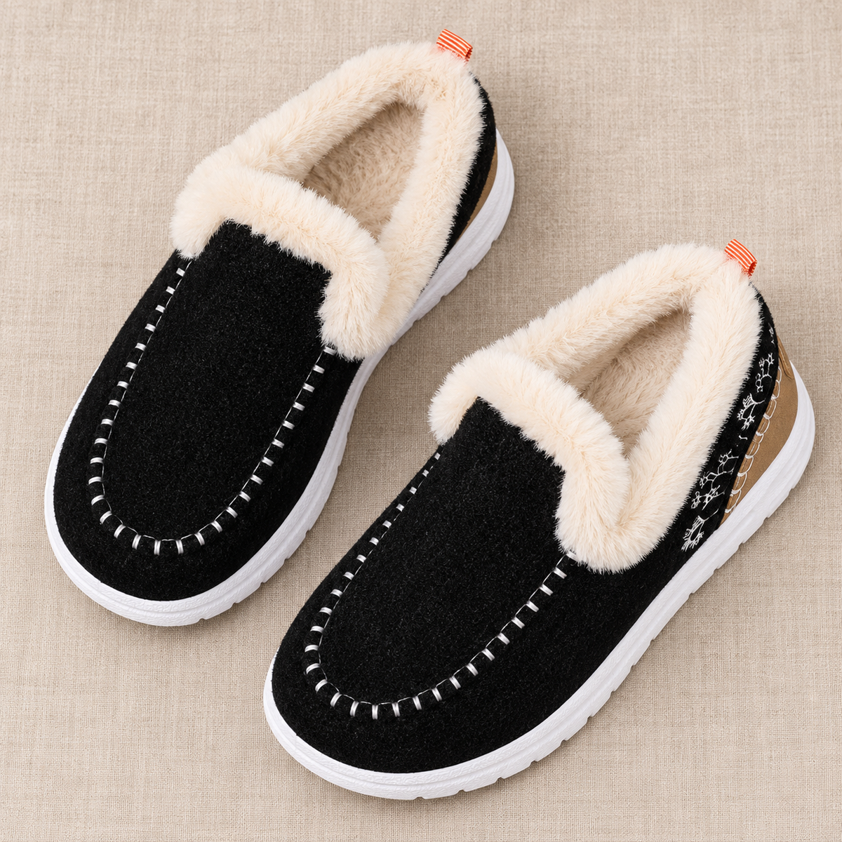 Women's Fleece-Lined Winter Moccasins - Warm Slip-On Loafers