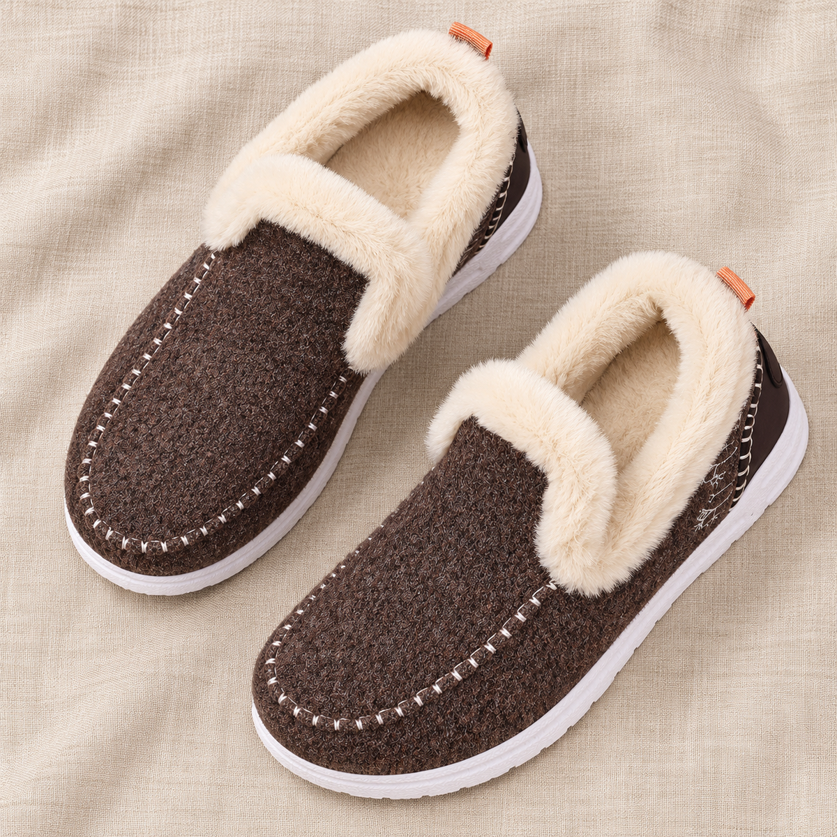 Women's Fleece-Lined Winter Moccasins - Warm Slip-On Loafers
