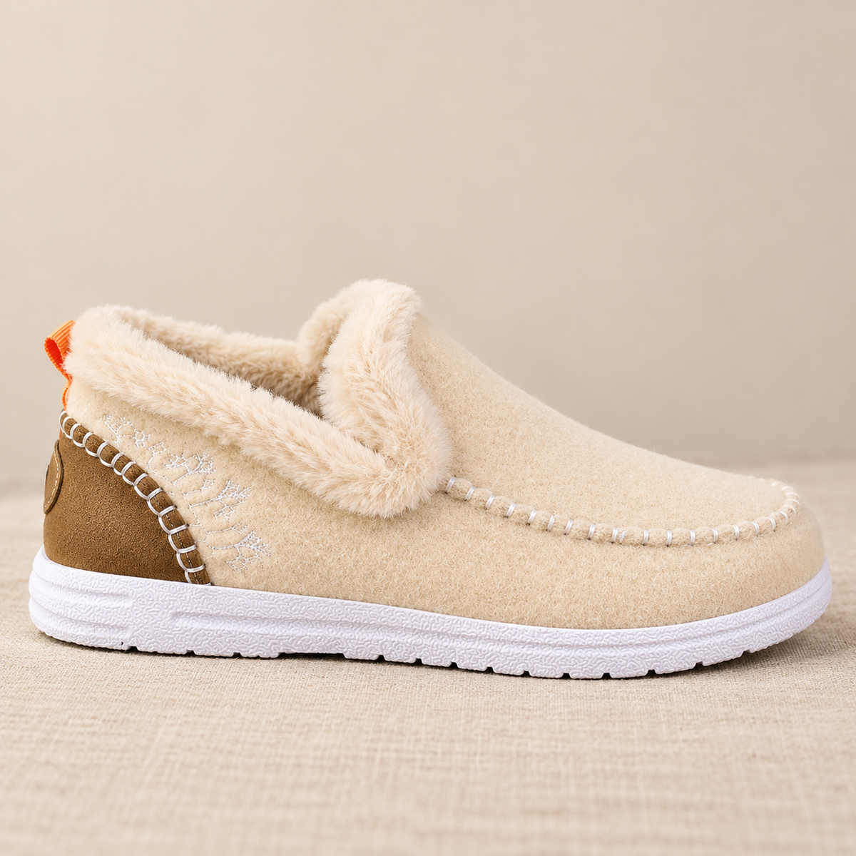 Women's Fleece-Lined Winter Moccasins - Warm Slip-On Loafers