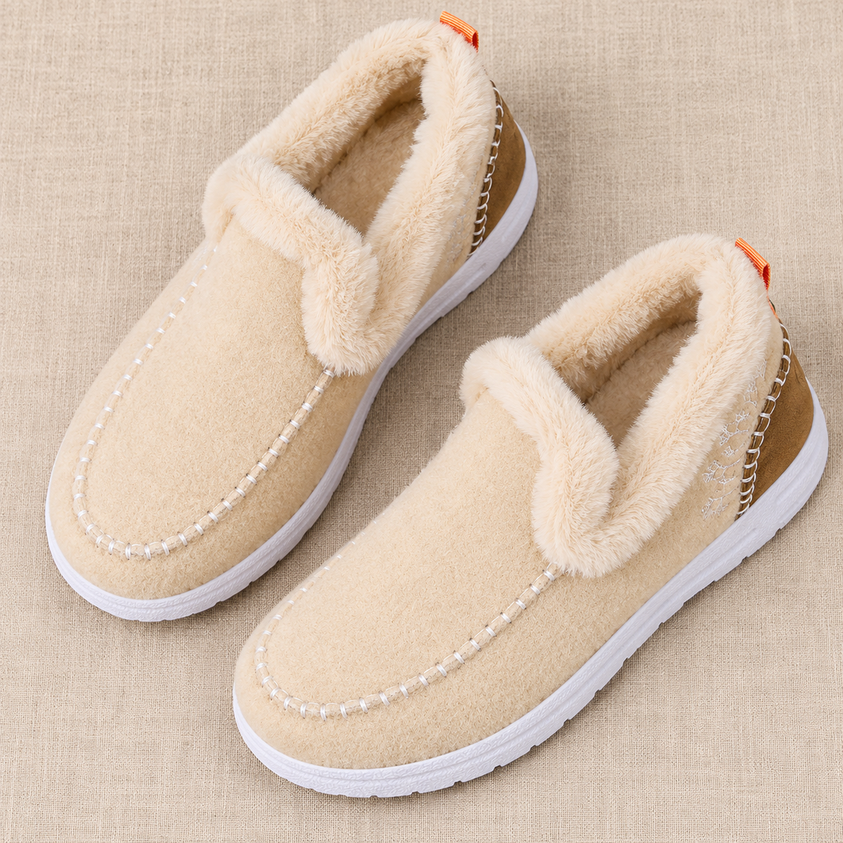 Women's Fleece-Lined Winter Moccasins - Warm Slip-On Loafers