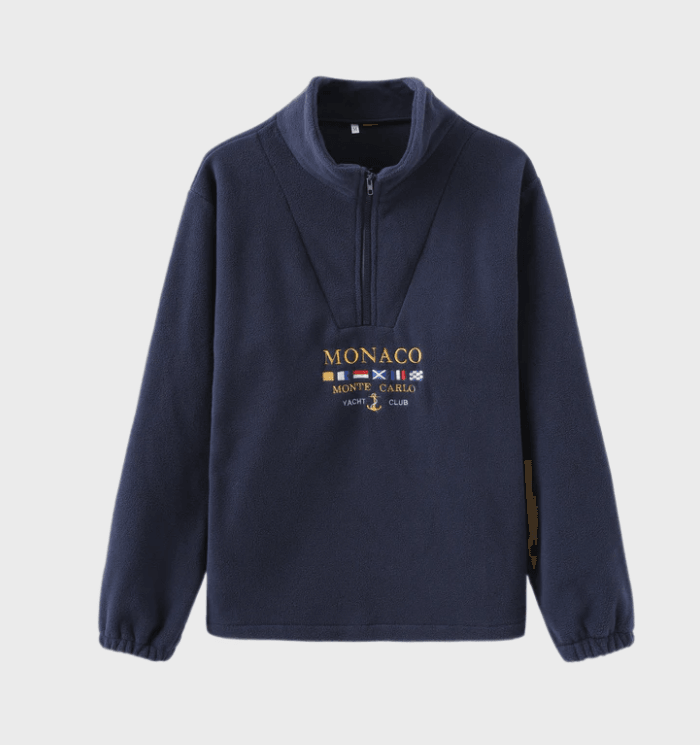 Men's Fleece-Lined Half-Zip Sweater - Quarter-Zip Pullover