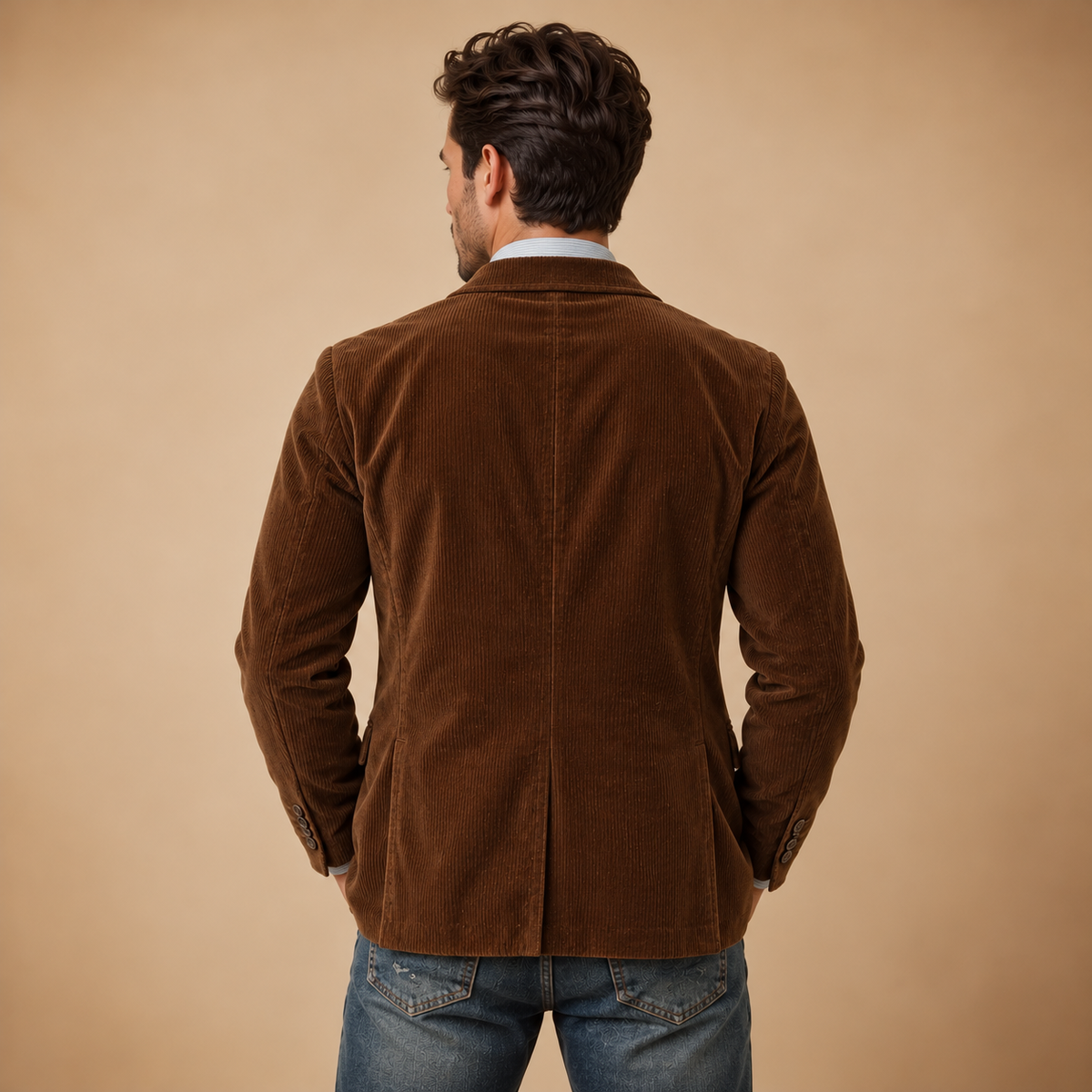 Men's Retro Corduroy Blazer - Winter Sport Coat