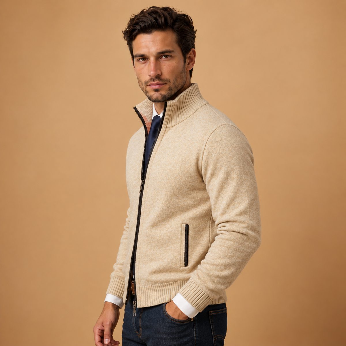 Men's Full-Zip Knit Cardigan Sweater - Classic Fit