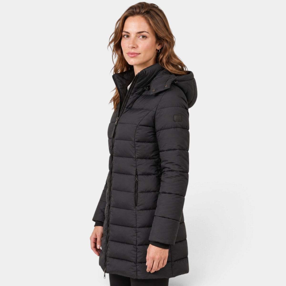 Chaqueta de Invierno Plumón con Capucha para Mujer