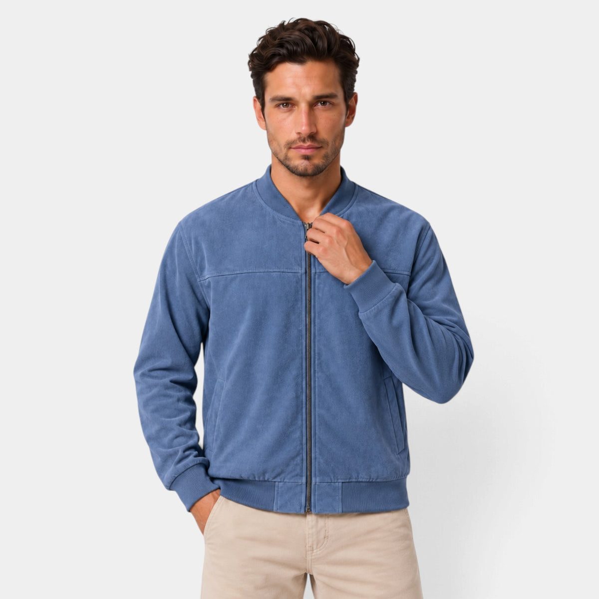 Cazadora Bomber para Hombre Cremallera Completa