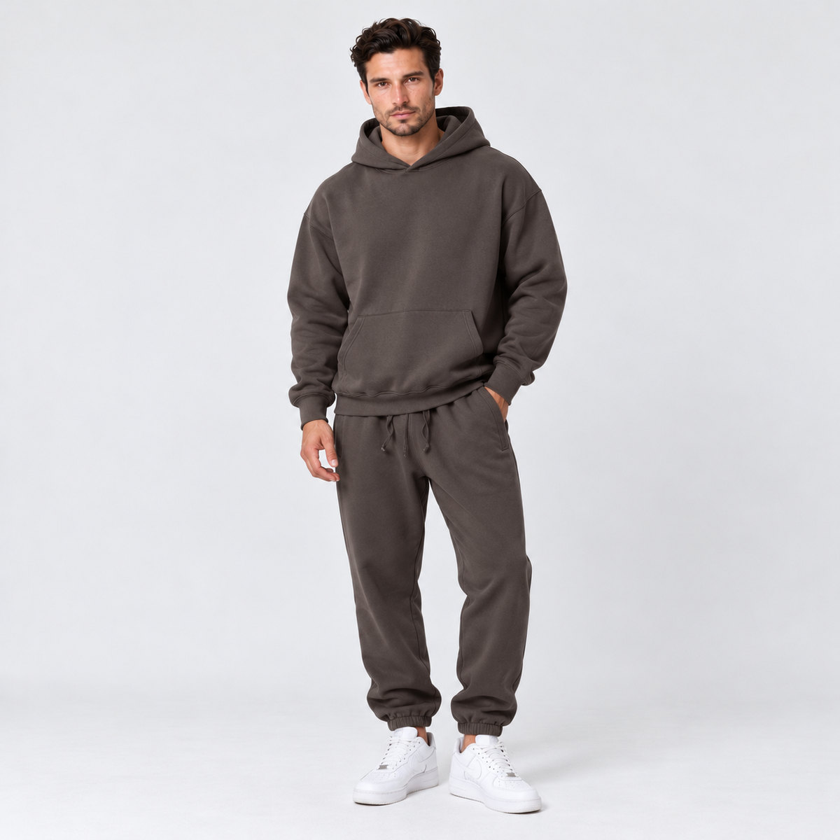 Men's Chunky Knit 2-Piece Set - Casual Winter Lounge Set
