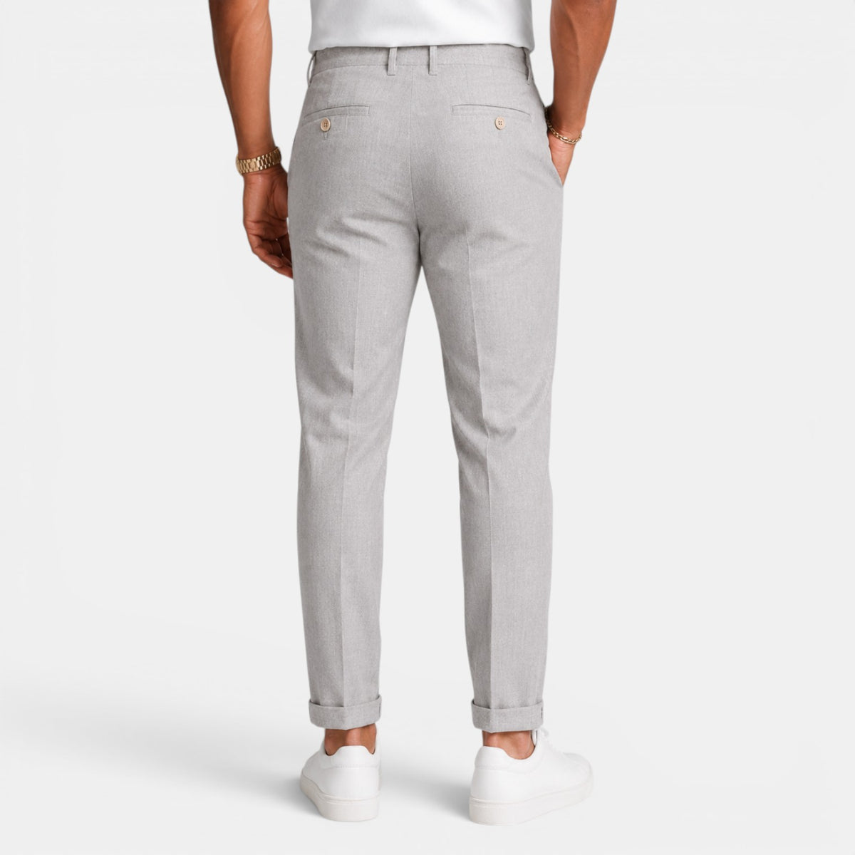 Men's Linen Dress Pants - Straight Leg, Button Fly