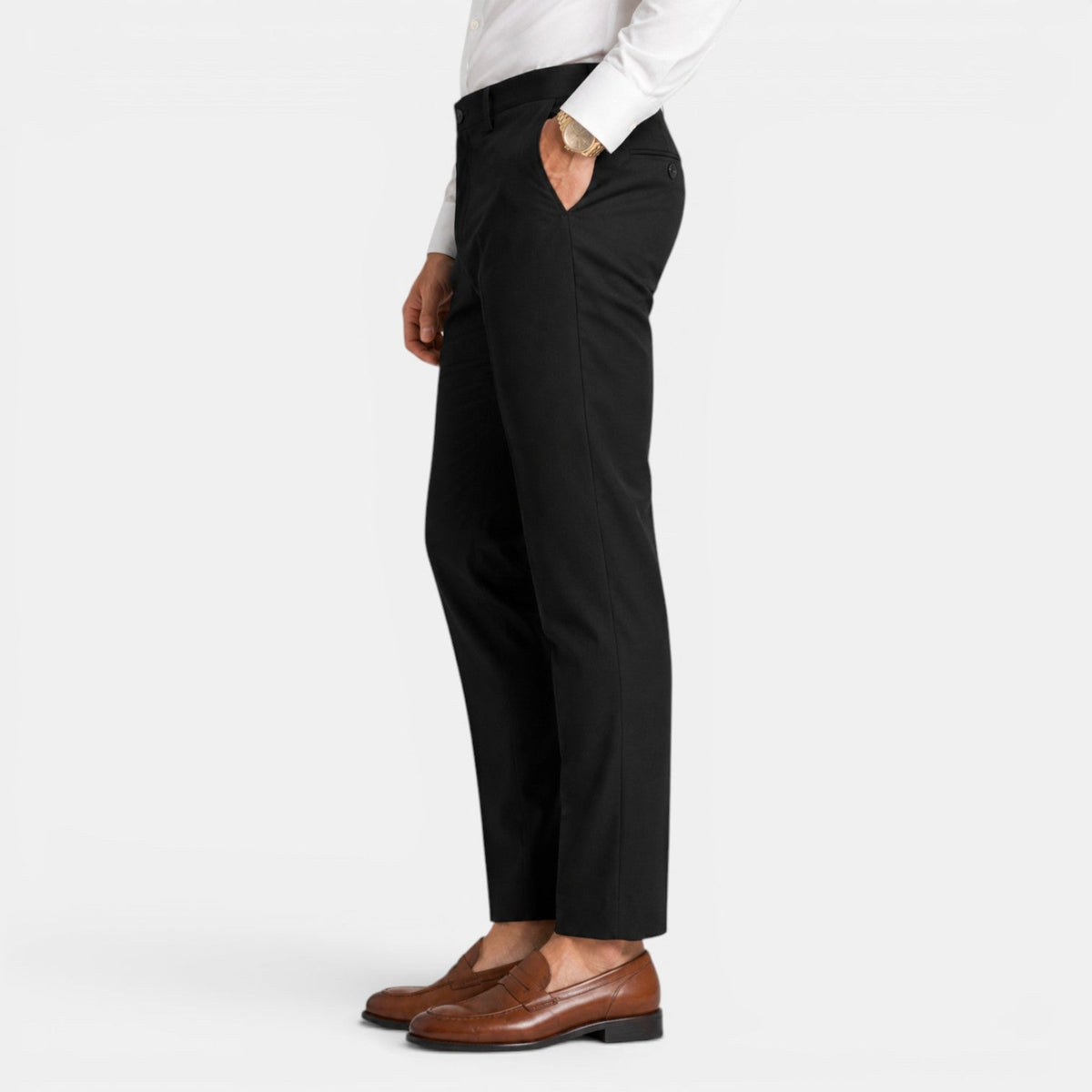 Men's slim-fit chino trousers in a smart casual style