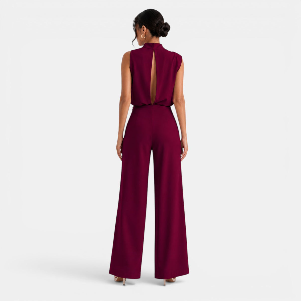 Women's Off-the-Shoulder Wide-Leg Jumpsuit - Summer