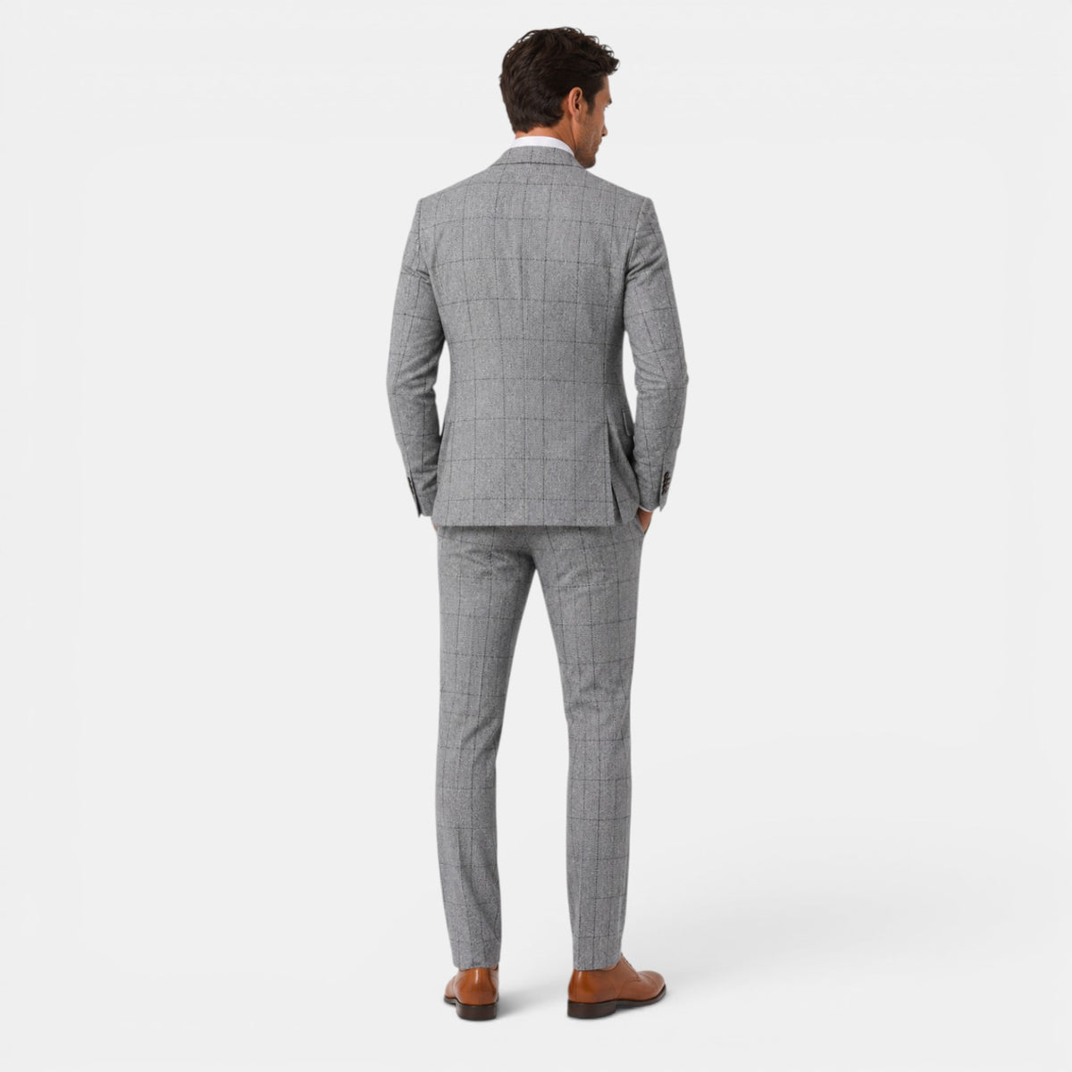 Men's Plaid 3-Piece Suit - Jacket, Vest and Pants