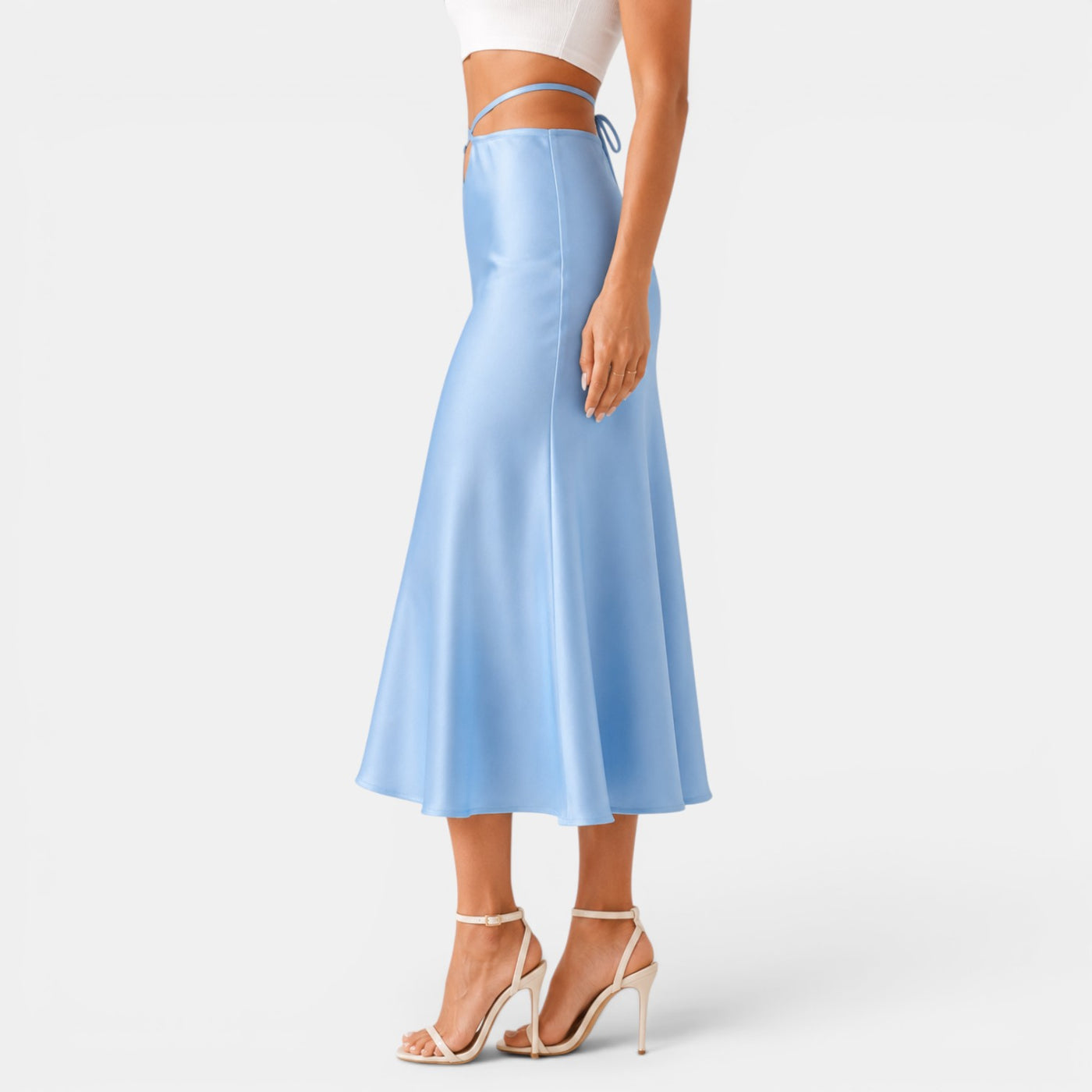 Falda Midi Cut Out Mujer