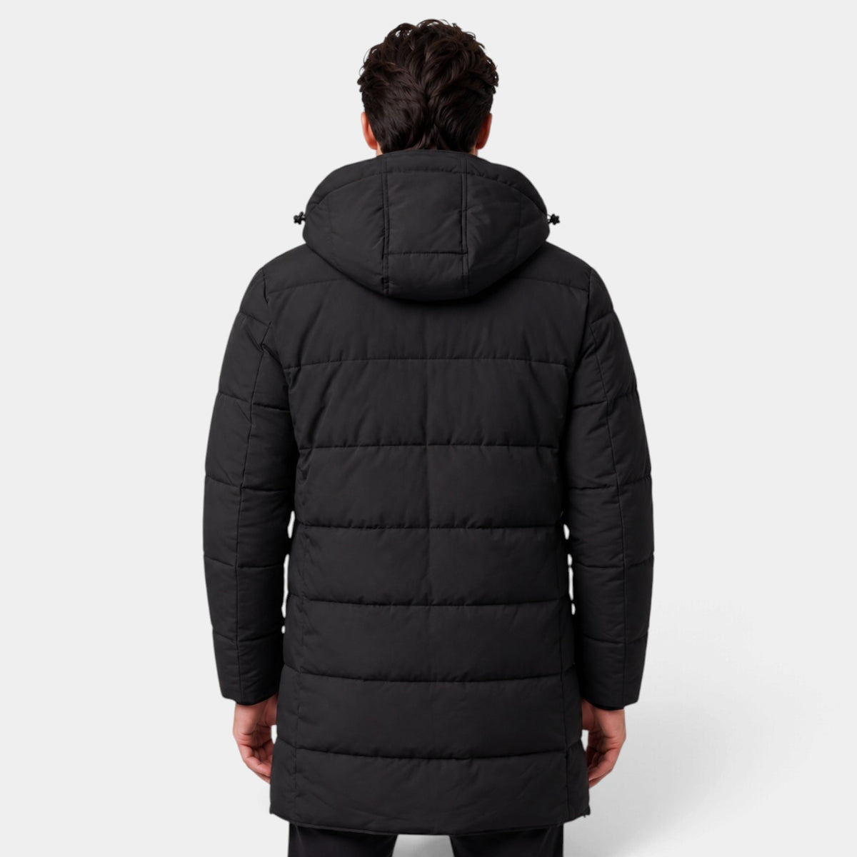 Parka Hombre Acolchada Cortavientos con Capucha