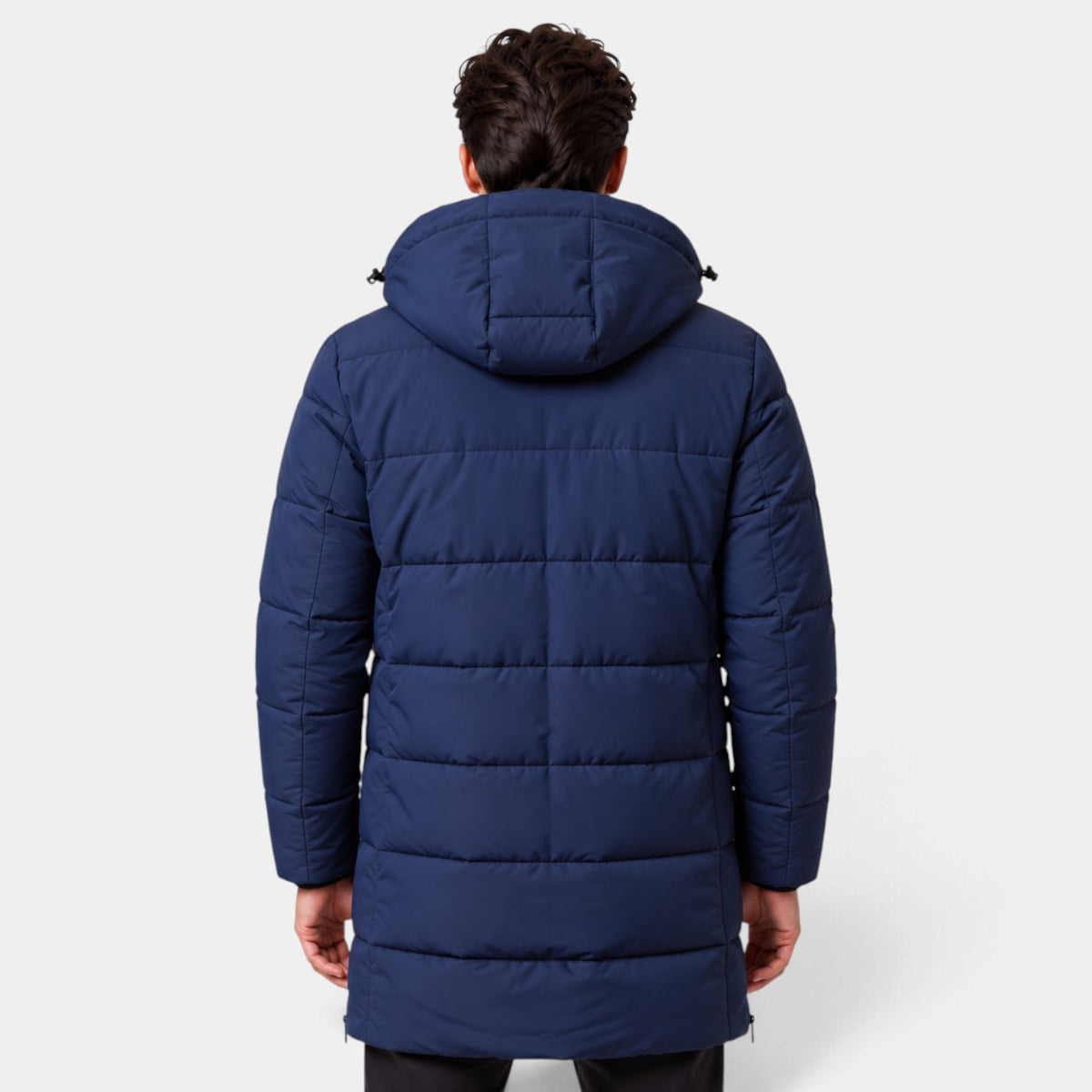 Parka Hombre Acolchada Cortavientos con Capucha