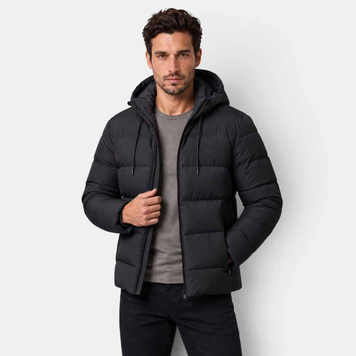 Chaqueta Hombre Invernal Acolchada Resistente a la Intemperie