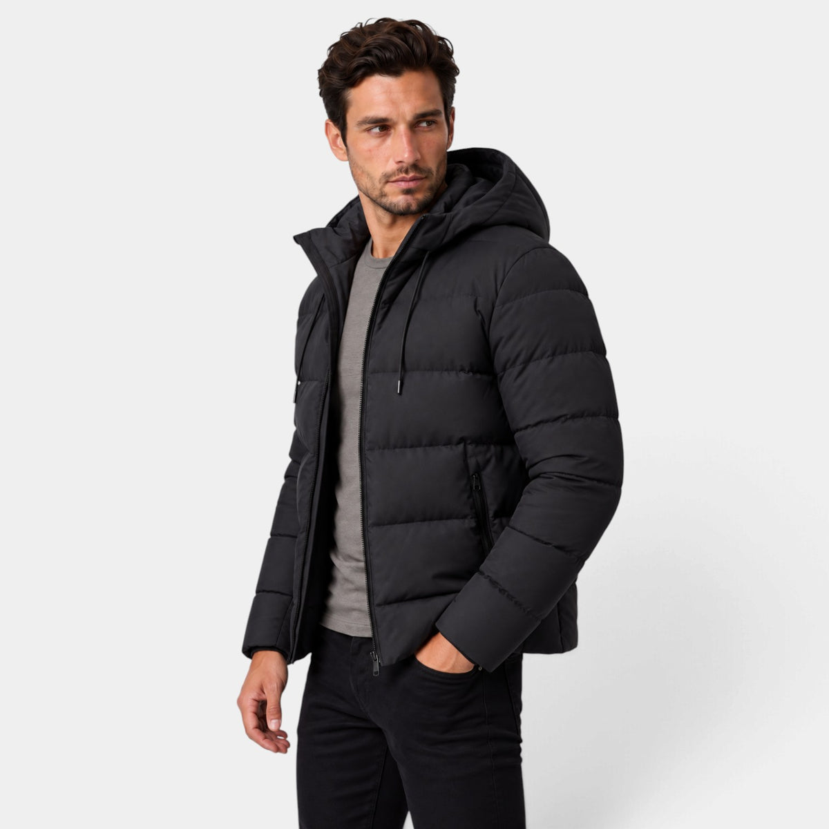 Chaqueta Hombre Invernal Acolchada Resistente a la Intemperie