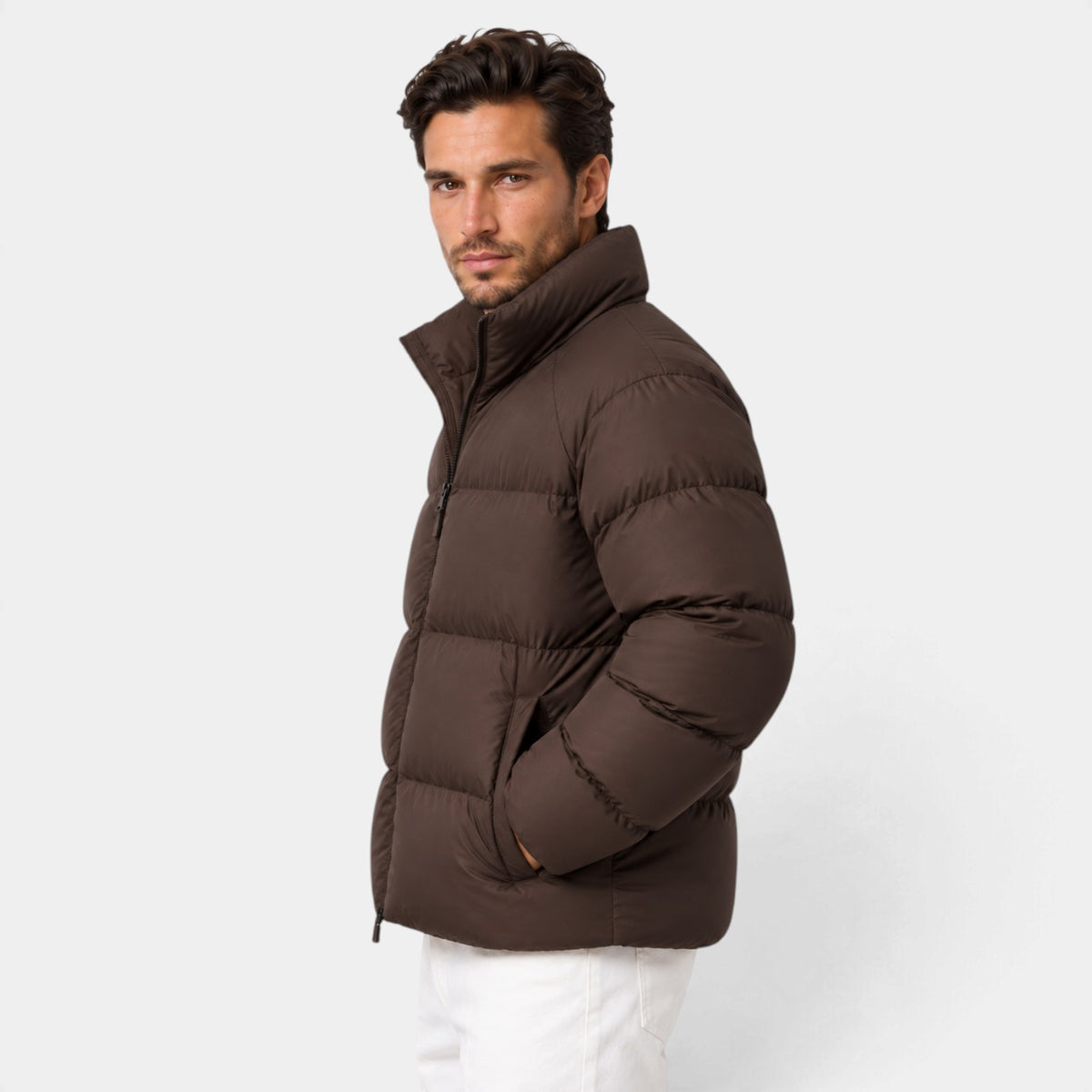 Chaqueta Acolchada Corta Unisex Ligera para Invierno