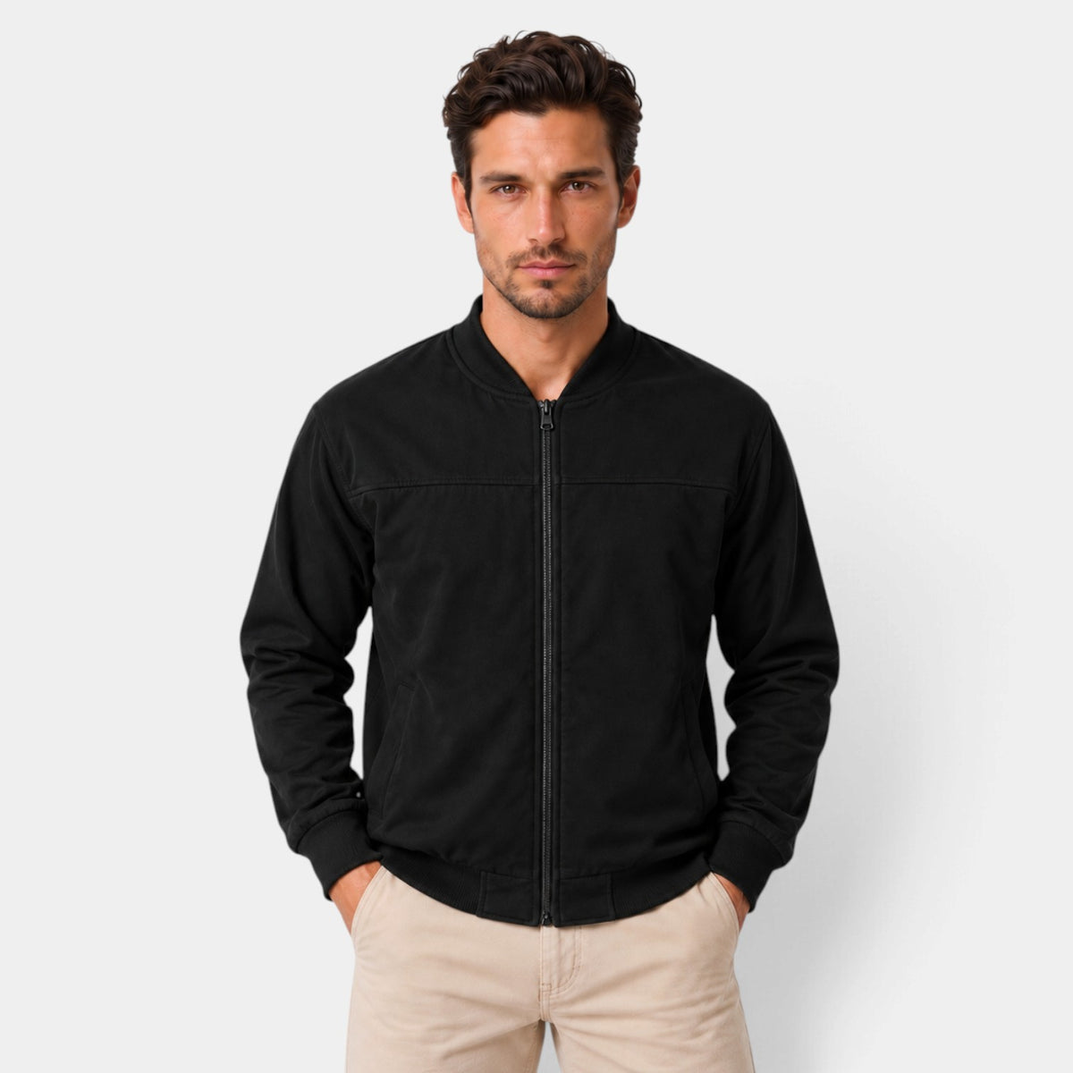 Cazadora Bomber para Hombre Cremallera Completa
