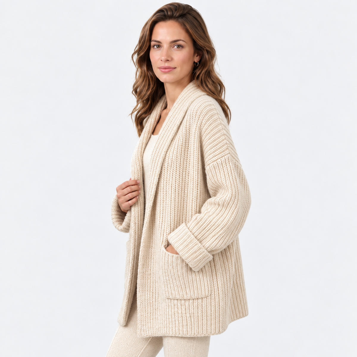 Women's Cashmere Cardigan - Relaxed Oversized Fit