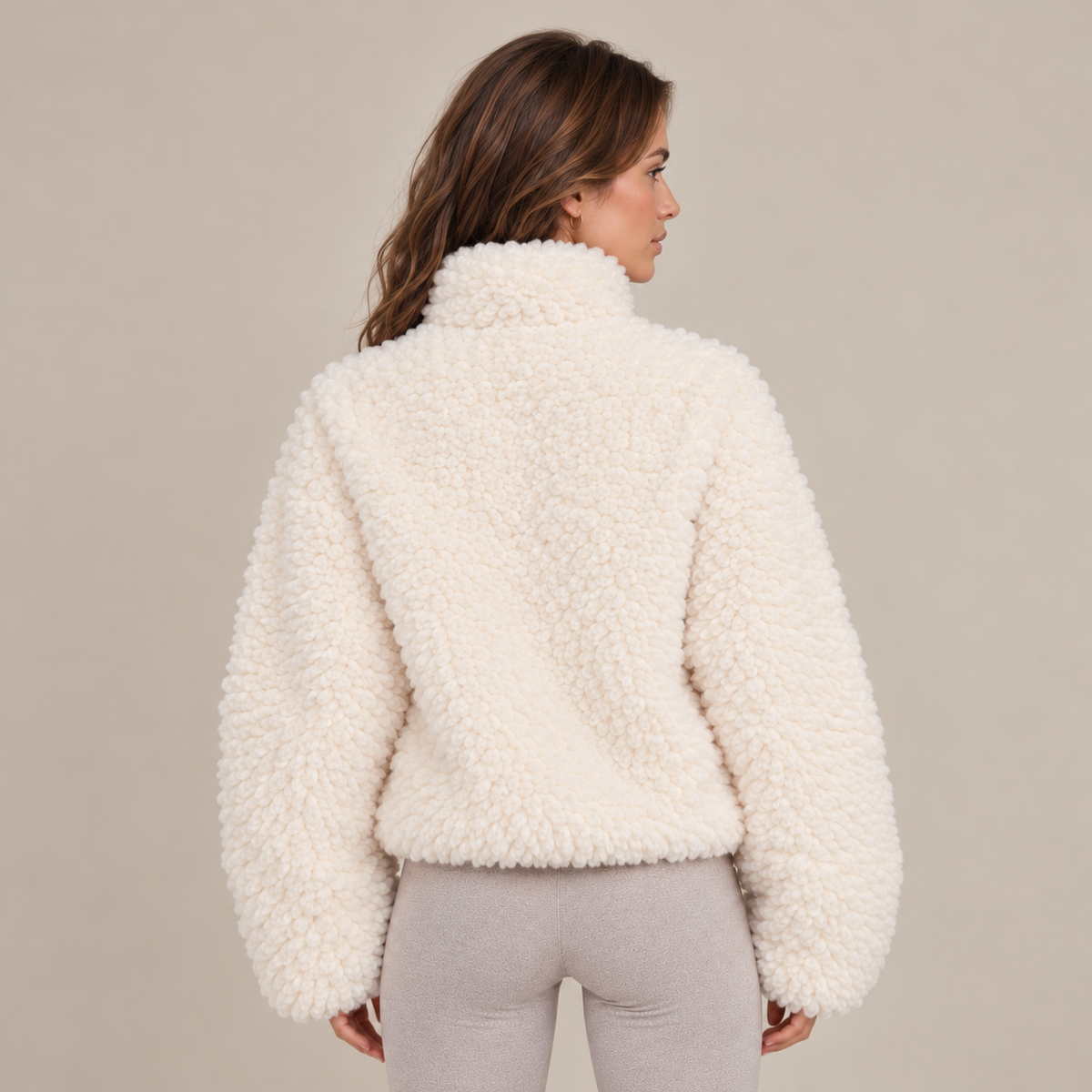 Chaqueta Mujer de Borreguito con Cremallera