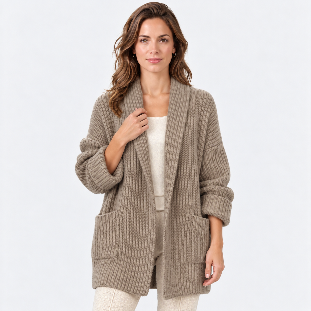 Women's Cashmere Cardigan - Relaxed Oversized Fit