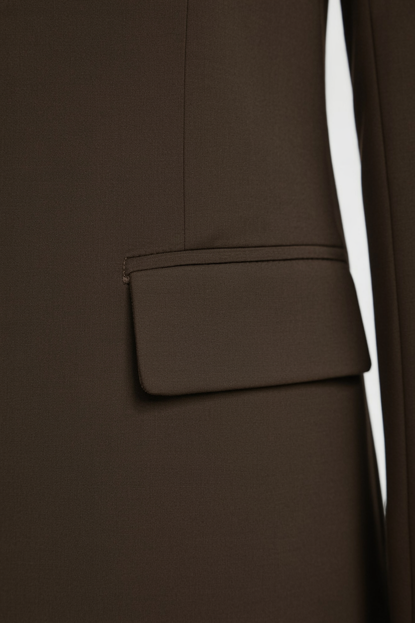 Blazer Entallado Marrón para Mujer, Casual o de Oficina
