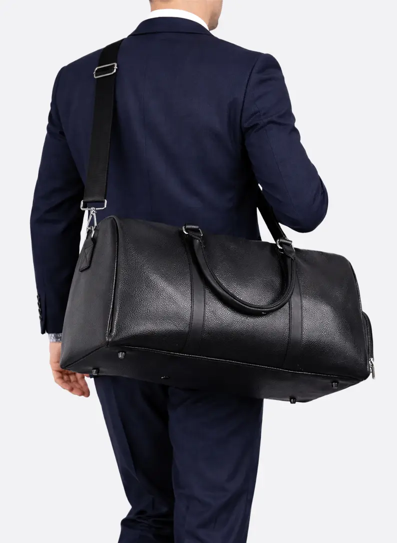 Duffle Travel Bag with Detachable Handle and Zipper