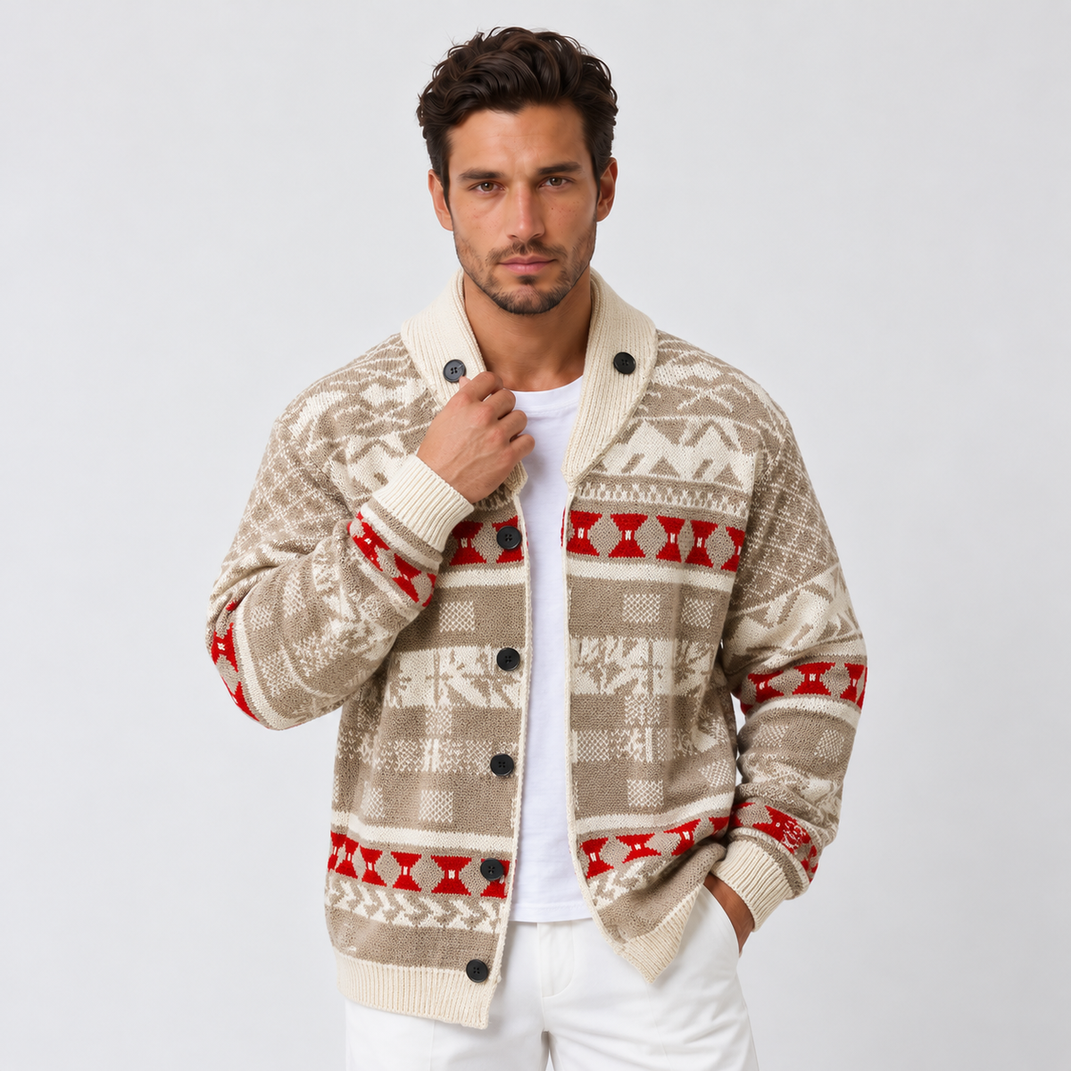 Men's Casual Knit Sweater - Fall Pullover