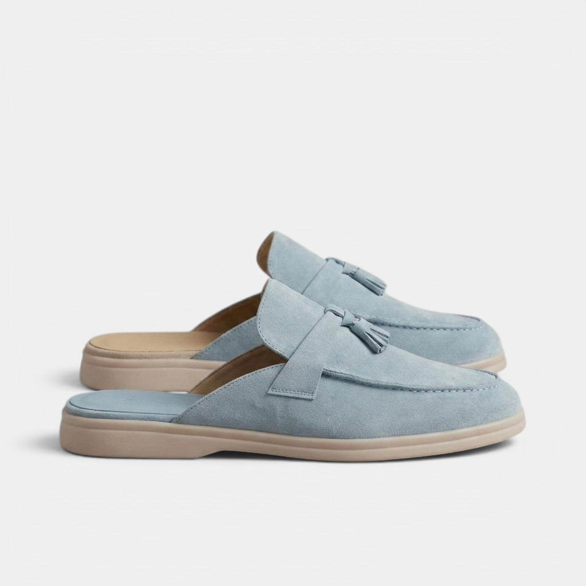 Men's Suede Mule Loafers