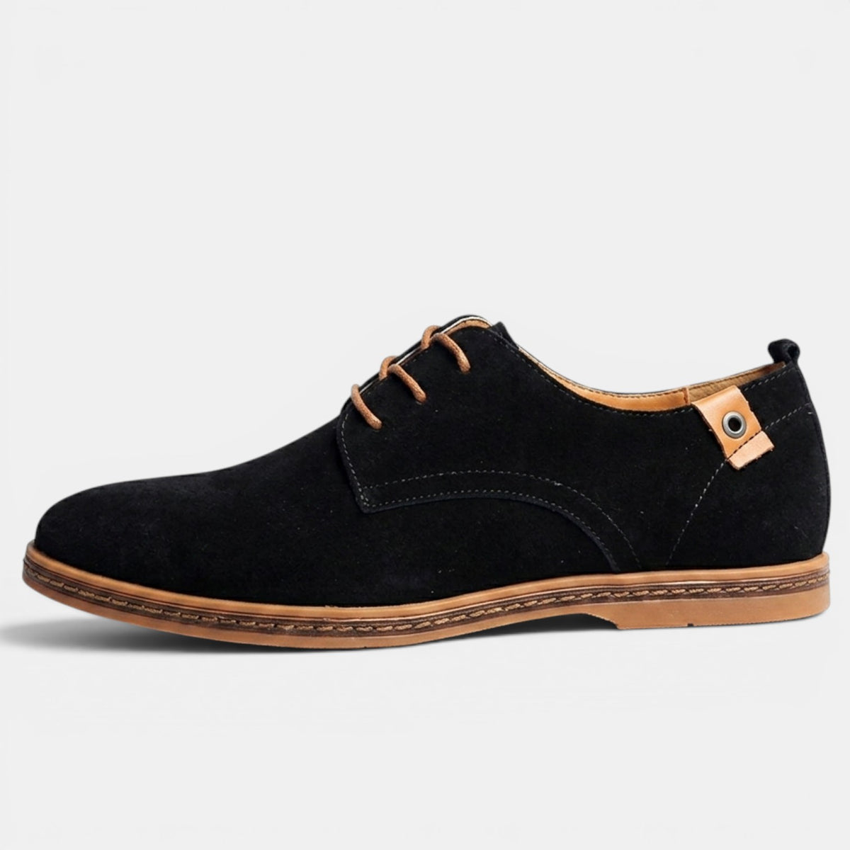 Men's Suede Derby Shoes - Lace-Up, Classic
