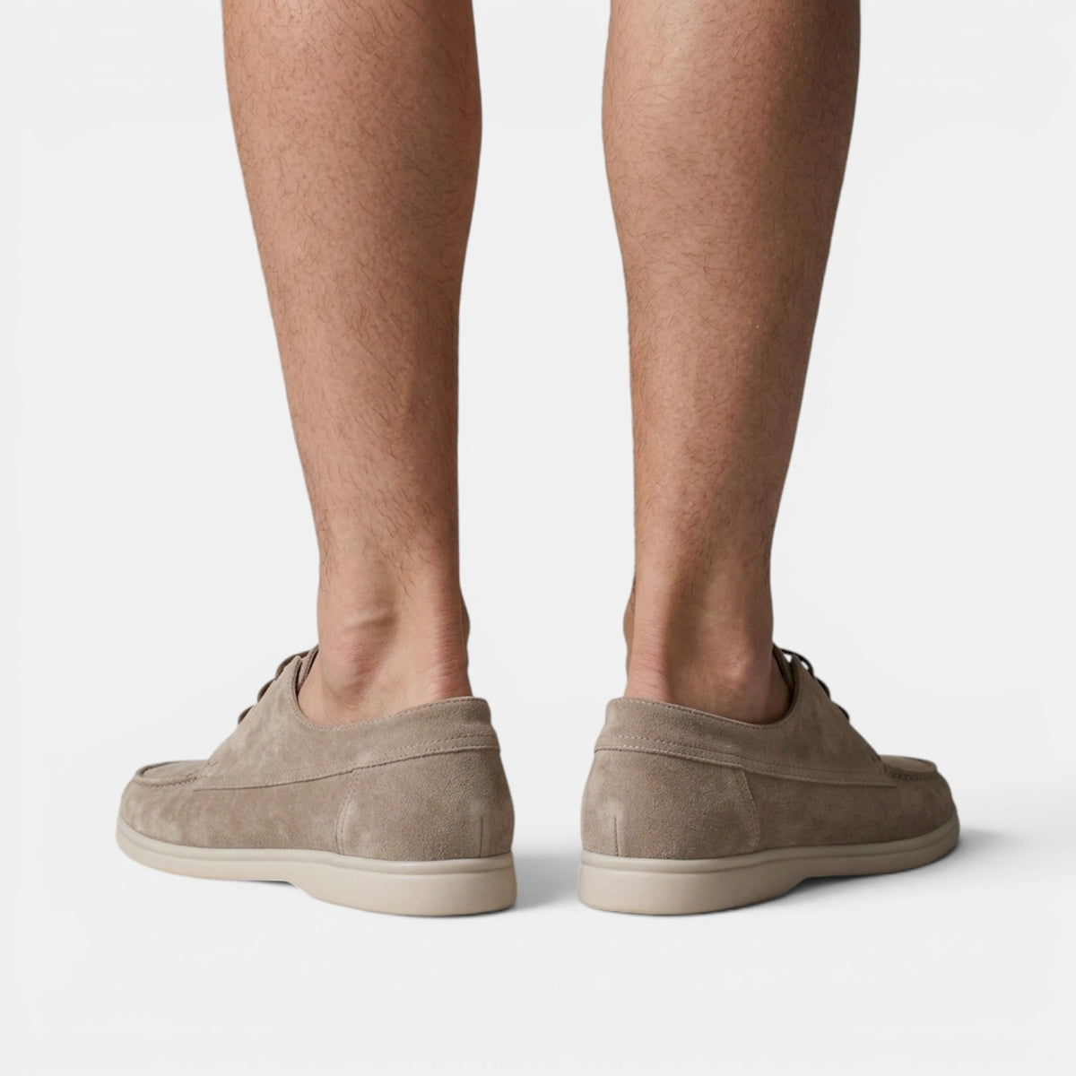 Men's Suede Boat Shoes - Flexible Sole, Moccasin Style