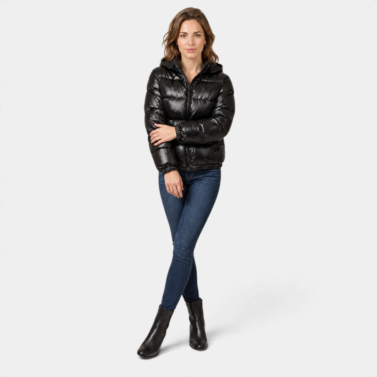 Women's Shiny Lightweight Puffer Jacket