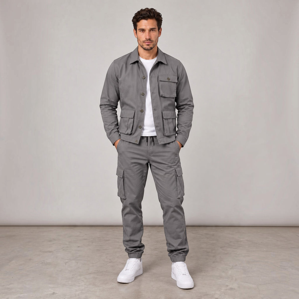 Conjunto Hombre Chaqueta Safari y Pantalón
