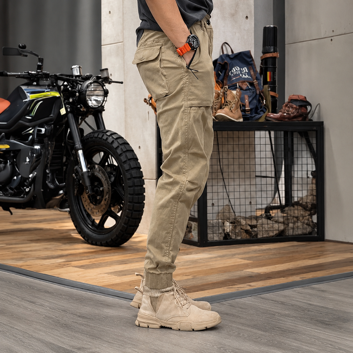 Pantalón Cargo Elástico para Hombre
