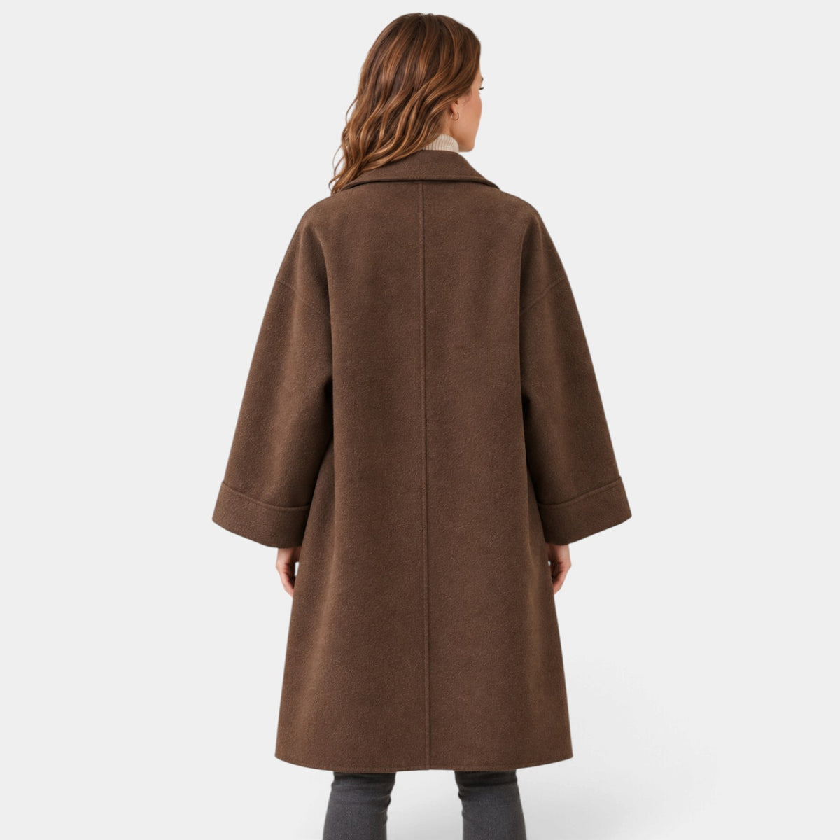 Abrigo Largo de Lana Suave para Mujer