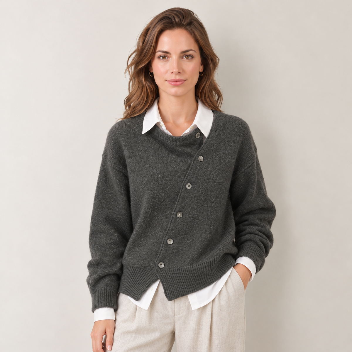 Women's Cashmere Knit Sweater - Soft Warm Pullover