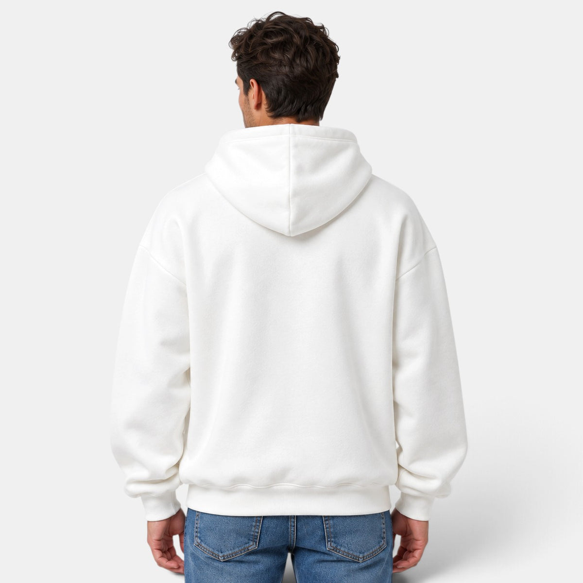 Men's Oversized Velvet Hoodie - Pullover Hooded Sweatshirt