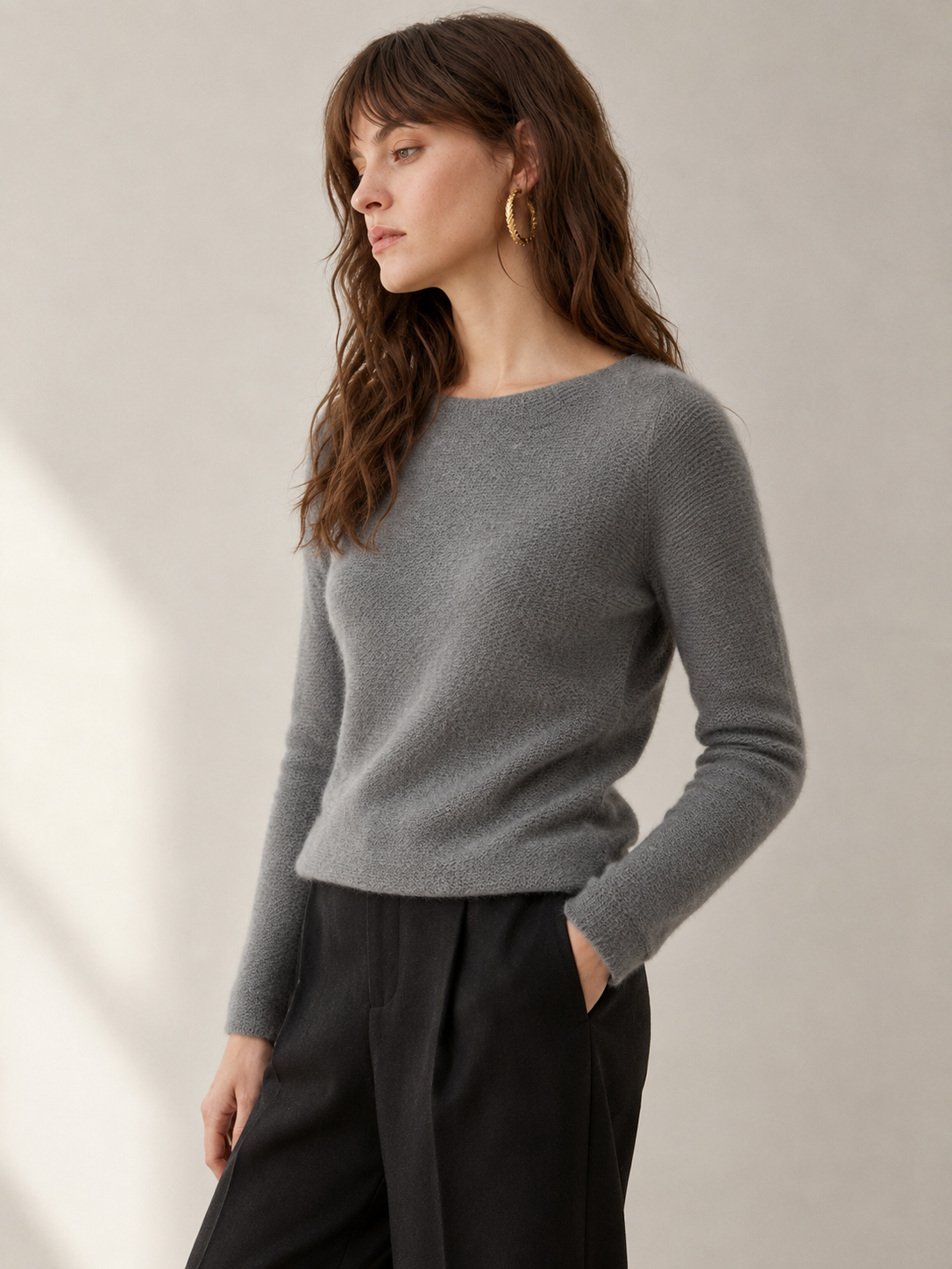 Women's Cashmere Boat Neck Sweater