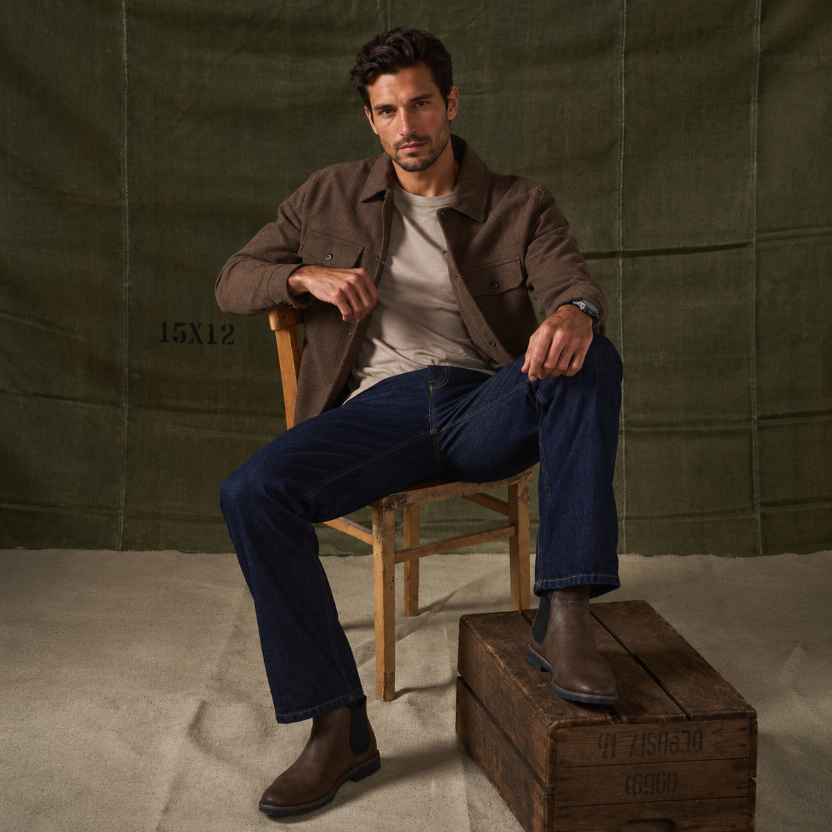 Botas Chelsea de Hombre con Suela de Goma Amortiguada