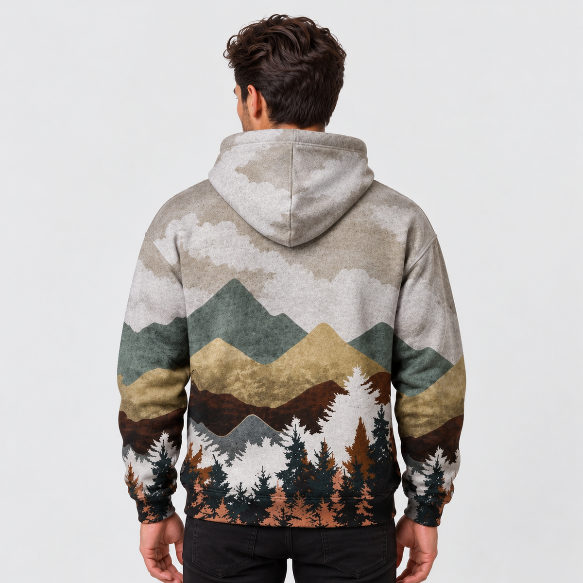 Men's Graphic Print Hoodie - Casual Pullover Hooded Sweatshirt