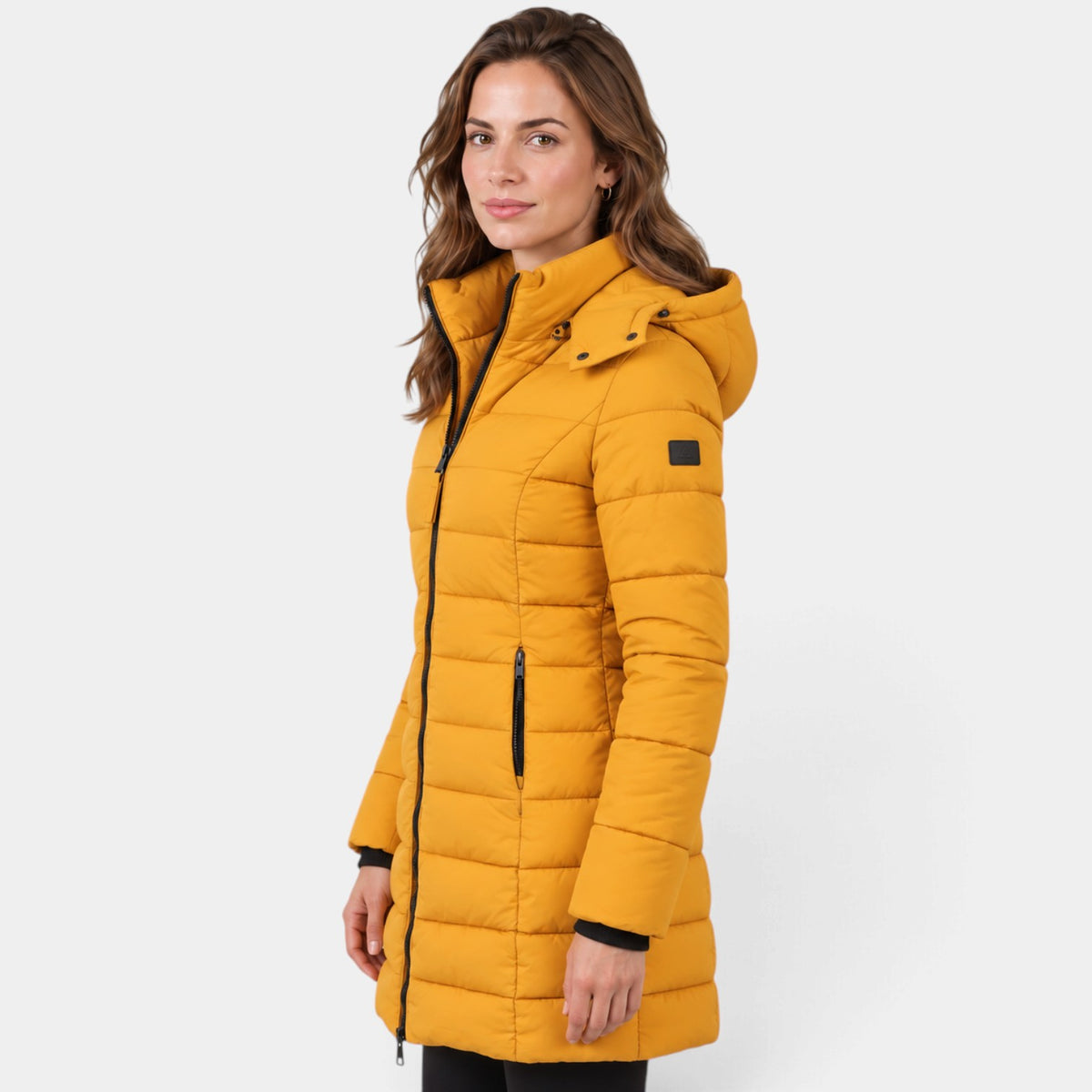 Chaqueta de Invierno Plumón con Capucha para Mujer