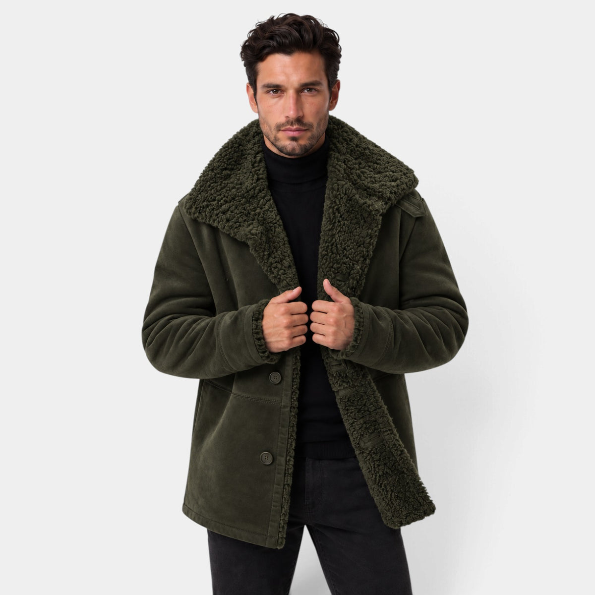 Parka de Invierno Cálida para Hombre con Forro Grueso