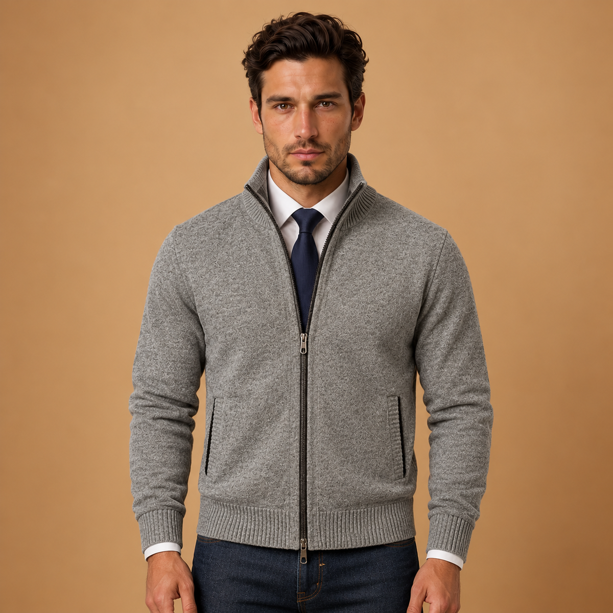 Men's Full-Zip Knit Cardigan Sweater - Classic Fit