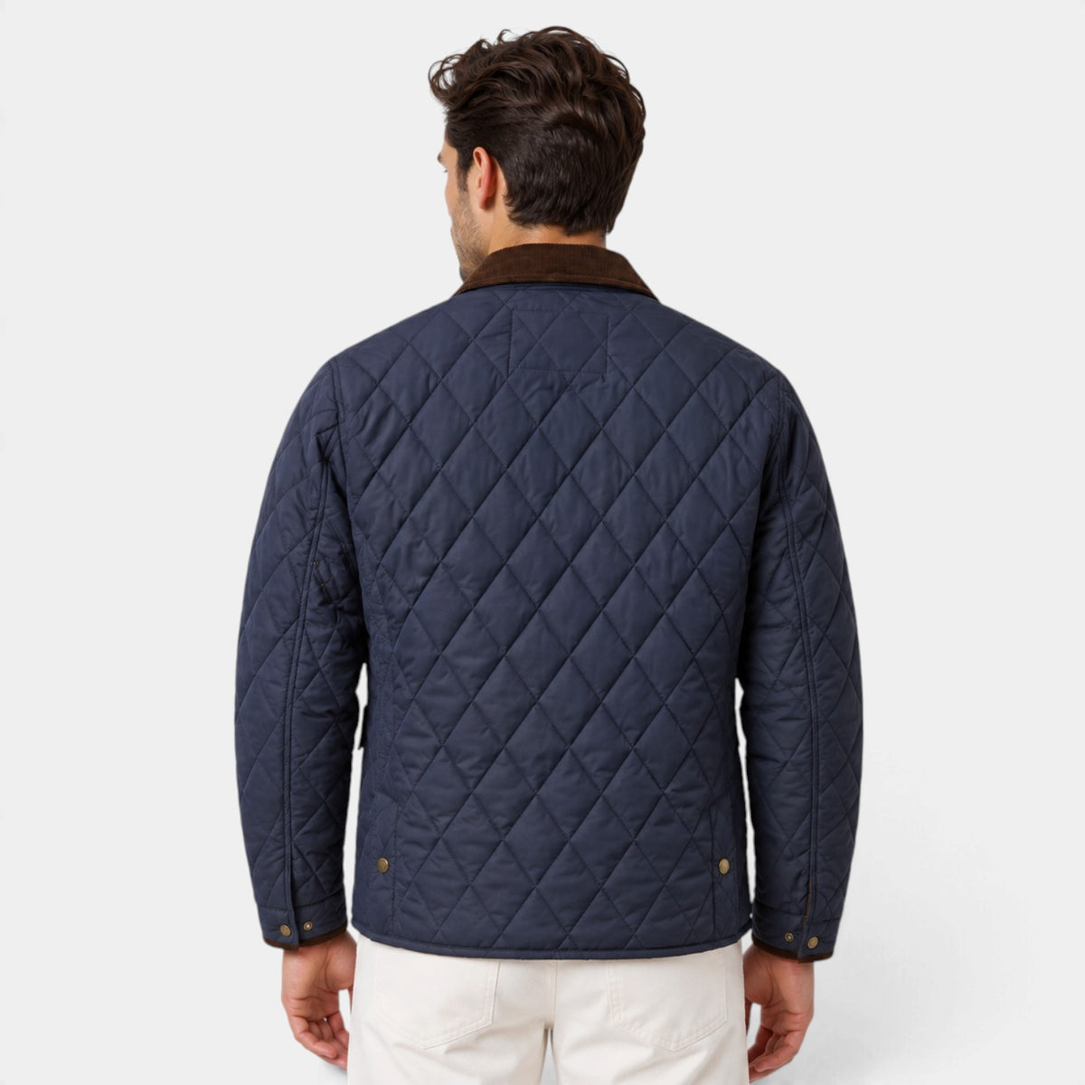 Men's Quilted Sport Jacket - High Neck Collar