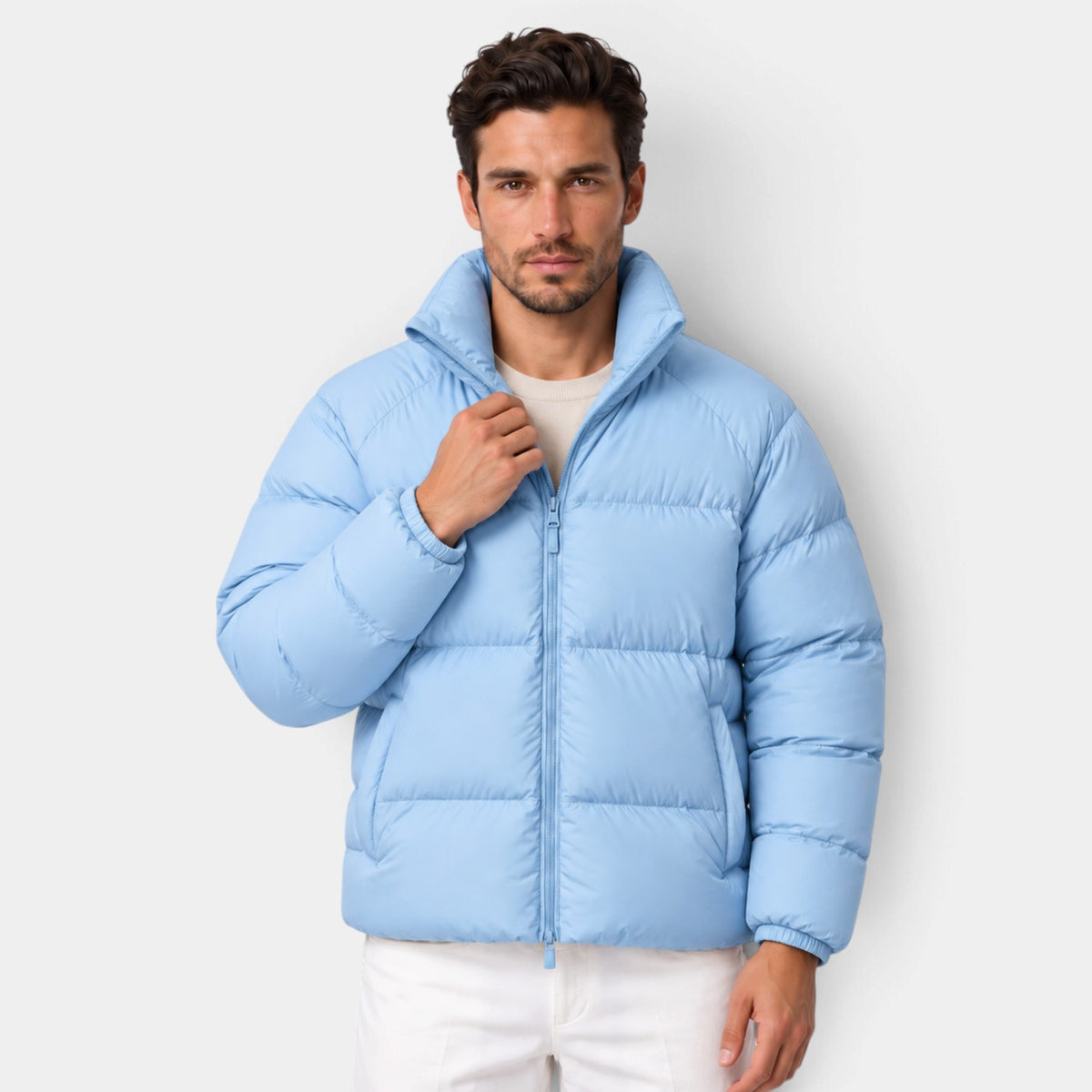 Chaqueta Acolchada Corta Unisex Ligera para Invierno