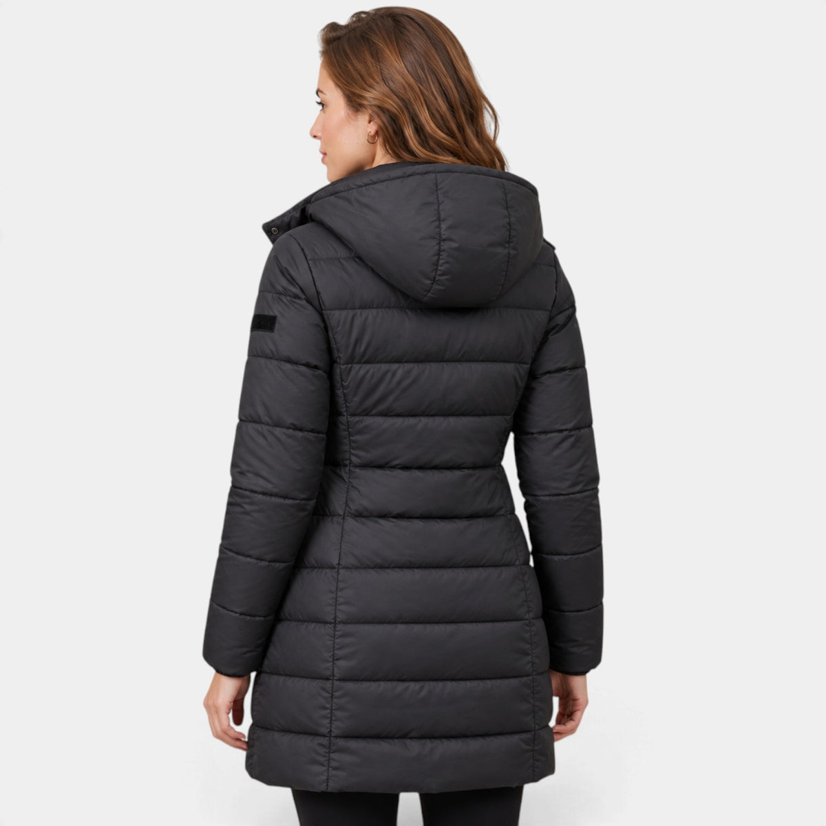 Women's Hooded Midi Puffer Coat